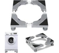 ISOISL Base per lavatrice con 4 piedi, carico orso massimo 350 kg, supporto per lavatrice, larghezza regolabile 41-66 cm, base in lavatrice con funzione ammortizzante antiscivolo