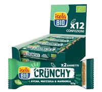 ISOLA BIO Barrette Crunchy Avena Nocciole e Mandorle Bio 12x50g