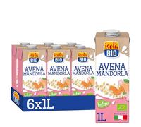 ISOLA BIO Bevanda di Avena Mandorla, Biologica, a Base Vegetale, 100% Ingredienti Naturali, Senza Zuccheri Aggiunti, Vegana, 6 Confezioni da 1 Litro