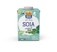 ISOLA BIO Bevanda di Soia Biologica, Senza Zuccheri Aggiunti, 100% Ingredienti Naturali, Senza Glutine, Ricca di Proteine, per Vegetariani e Vegani, 12 Confezioni da 500 ml