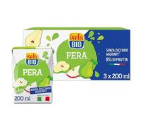 ISOLA BIO Succo di Pera Biologico 85% Frutta 3x200ml