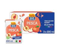 ISOLA BIO Succo di Pesca Biologico 85% Frutta 3x200ml