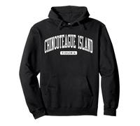 Isola Chincoteague, Virginia, VA, JS03, College University Style Felpa con Cappuccio
