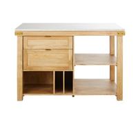 Isola da cucina 2 cassetti 3 nicchie e piano in pietra effetto terrazzo