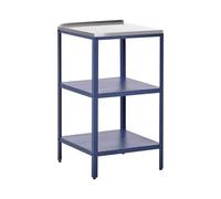 Isola da giardino per esterni Mensole per cucina Piano in acciaio inox Blu