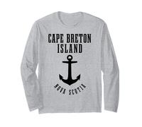 Isola del Capo Bretone Nuova Scozia Ancora Canada Nautico Maglia a Manica