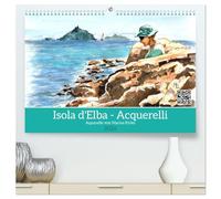 Isola d'Elba - Acquerelli (hochwertiger Premium Wandkalender 2026 DIN A2 quer), Kunstdruck in Hochglanz: Aquarelle der italienischen Toskana Insel Elba von Marisa Kirko