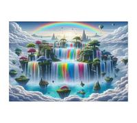 Isola della cascata arcobaleno - Puzzle 1200 Pezzi - puzzle Fai da te, Intrattenimento Creativo, Puzzles Classico Arte,Regalo per Adulti dai 14 anni 75 x 50 cm