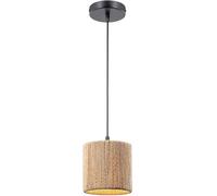 Isola della Cucina Leggera Intrecciata Black Rattan Farmhouse Aioni Illuminazione a Sospensione Singolo Tamburo Lampada appendetta Rustica Boho lampadario costiero per la Scala Camera da Letto