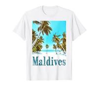 Isola delle Maldive Souvenir Spiaggia tropicale Paesaggio Maglietta