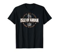 Isola di Arran Scozia Firth of Clyde Coordinates Label Maglietta