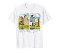 Isola di Arran Scozia Viaggio Viaggio Brushstroke Souvenir Maglietta