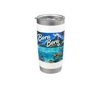Isola di Bora Bora Polinesia Francese Bicchiere termico in acciaio inox doppia parete