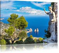Isola di Capri in Italia Stampa su tela 120x80 cm artistica murale