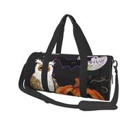 Isola di Cuba Borsa sportiva da palestra con tasca bagnata e scomparto per scarpe, borsone da viaggio per uomo e donna, Halloween gufo fantasma, Taglia unica, Borsone da viaggio