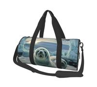 Isola di Cuba Borsa sportiva da palestra con tasca bagnata e scomparto per scarpe, borsone da viaggio per uomo e donna, Carta da parati Harp Seal Painting, Taglia unica, Borsone da viaggio