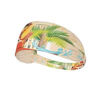Isola di Cuba Fascia elastica sportiva stampata fascia elastica adatta per sport viaggi e fitness indoor