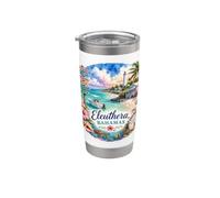 Isola di Eleuthera Bahamas Pirata tropicale dei Caraibi Atlantici Bicchiere termico in acciaio inox doppia parete