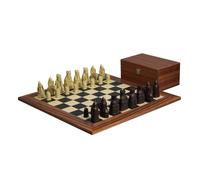 Isola di Lewis Scacchi Set Con I Avorio & Brown Resina Scacchi Pezzi 8,9 cm e Palissander Scacchiera 50,8 cm
