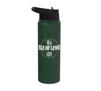 Isola di Lewis Scozia Ebridi Esterne Coordinate Etichetta 2C Stainless Steel Insulated Water Bottle
