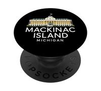 Isola di Mackinac Architettura Michigan Ponte dei Grandi Laghi 906 PopSockets PopGrip Adesivo