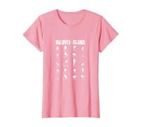 Isola di Maldive Mappa Maglietta, Donna, Rosa, L