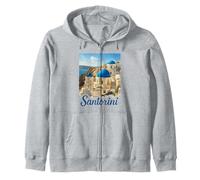 Isola di Santorini Grecia Paesaggio Spiagge Viaggio Souvenir Felpa con Cappuccio