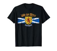 Isola di Skye Bandiera Leone Scozia Stampa Distressed Maglietta