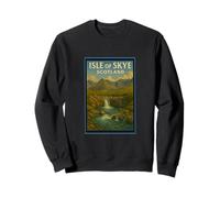 Isola di Skye Scozia Fairy Pools Vintage 50's Art Graphic Felpa