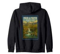 Isola di Skye Scozia Fairy Pools Vintage 50's Art Graphic Felpa con Cappuccio