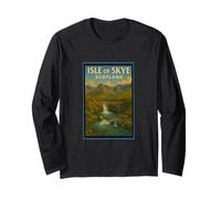 Isola di Skye Scozia Fairy Pools Vintage 50's Art Graphic Maglia a Manica