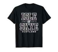 Isola di Skye Scozia Tartan ufficiale con coordinate Maglietta