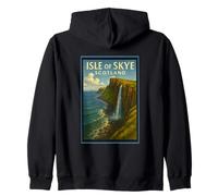 Isola di Skye Scozia UK Vintage 50's Poster Art Graphic Felpa con Cappuccio