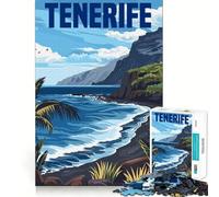 Isola di Tenerife, Spagna Puzzle da 1000 pezzi per adolescenti, gioco per allenare la mente, rilassante, artistico, da assemblare, regalo premuroso 38x26cm