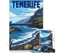 Isola di Tenerife, Spagna Puzzle da 1000 pezzi per adulti Gioco rompicapo per il relax Taglio perfetto Regalo memorabile 38x52cm