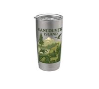Isola di Vancouver vintage Bicchiere termico in acciaio inox doppia parete