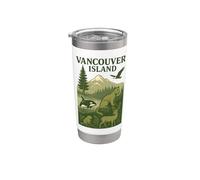 Isola di Vancouver vintage Bicchiere termico in acciaio inox doppia parete
