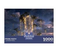 Isola fluttuante Puzzle 1000 Pezzi Gioco di sfida per adulti e bambini Oceano gioco di puzzle Gioco educativo familiare Regalo decorazione domestica Decorazione camera 38x26cm