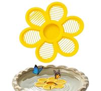 Isola galleggiante per le - 19,6 cm a forma di , atterraggio sicuro, petali strutturati per prevenire annegamento, calma cortile cortile giardino stagno mangiatoia per animali