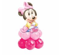 Isola Party Centrotavola di palloncini supershape per feste di primo compleanno a tema Minnie| Decorazione e addobbi tavolo per primo compleanno bambina a tema Baby Minnie| 12 pezzi
