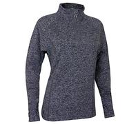 Isola Verde Golf IGLMid1908 Signore Zip Neck Mid Strato Termico Golf Jumper Maglioni, Grey Marl, 10