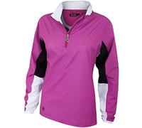 Isola Verde Golf IGLTOP1683AW Womens Full Zip Jersey Contrasto Sport Tuta Style Top, Bedrock Grey, 16
