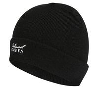 Isola Verde Uomini IGHAT2025 Termica Antivento Blocco di Colore del Cappello del Beanie cap, Nero, Un Formato