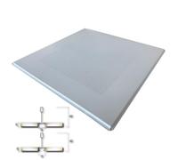 Isolamenti Controsoffitti Metallici Modulari, 60x60 cm, Bianco/White RAL 9003 , Acciaio Zincato, Alta Prestazione Acustica, 20 Pannelli, 7,20 mq (LAY-IN 15 foratura centrale)