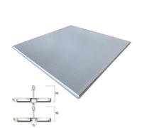 Isolamenti Controsoffitti Metallici Modulari, 60x60 cm, Bianco/White RAL 9003 , Acciaio Zincato, Alta Prestazione Acustica, 20 Pannelli, 7,20 mq (LAY-IN 15 foratura totale)