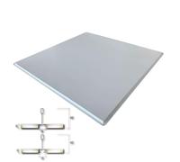 Isolamenti Controsoffitti Metallici Modulari, 60x60 cm, Bianco/White RAL 9003 , Acciaio Zincato, Alta Prestazione Acustica, 20 Pannelli, 7,20 mq (LAY-IN 15 senza foratura, pannelli lisci)