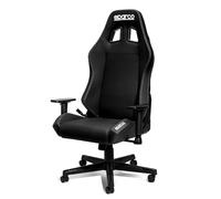 Isolamenti Sparco Sedia Ufficio Gaming Coach, Schienale Reclinabile 150°, Braccioli 2D, Supporto Lombare, Ecopelle, 60x60x100 cm (Nero - Cuciture Argento)