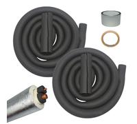 Isolamento a tubo AC, resistente ai raggi UV, protezione termica pre-tagliata, lunghezza 9,8 m, spessore tubo, involucro Energy Saver for RV Skirting Winter Gutter Attic Draft Building Home Use