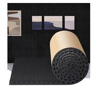 Isolamento acustico in schiuma, spessore 3 cm, pannelli fonoassorbenti resistenti al fuoco resistenti al fuoco, tappetino isolante acustico autoadesivo per cassette delle uova (colore: nero,