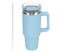 Isolamento Cannuccia Tazza da Acqua Tazza da Viaggio Sottovuoto a Doppia Parete Tazza Riutilizzabile Acciaio Inossidabile 40 Once Sigillato Grande capacità con Manico per la Casa